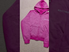 Προσαρμοσμένα φαρδιά αθλητικά σετ φόρμας με acid wash για άνδρες, streetwear, με φερμουάρ, 100% βαμβακερό παντελόνι φόρμας