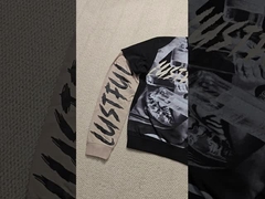 Υψηλής ποιότητας Custom βαρύ βαμβάκι DTG Τυποποιημένο ανδρικό διπλά στρώμα μακρύ μανίκι T-shirt Εικονική Τύπο D