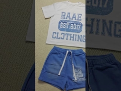 Σετ 2 τεμαχίων Custom Summer Streetwear Jogger Suits 100% Βαμβακερό Tracksuit Για Άνδρες Screen Dtg Print Sho