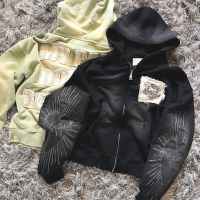 Αγορά Αντι-Πίλινγκ γαλλικό Terry oversized κουτί Hoodie ανδρών με αναστατωμένο επένδυση patch online manufacture