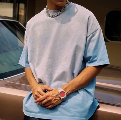 Αγορά 250 Gsm Υπερμεγέθη Streetwear Vintage Sun Fading Acid Wash T-Shirt Υπερμεγέθη ανδρών online manufacture