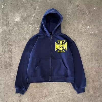 Αγορά 500 γραμμάρια ύφασμα βάρος Custom Cut Raw Hem Cropped Vintage Acid Wash Sun Fading Hoodie online manufacture