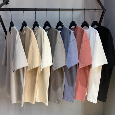 Αγορά Τ-Shirt ανδρών με ένταση Dtg εκτύπωση οξύ πλύσιμο Υψηλό πουκάμισο ρούχα δρόμου Μαύρο βιντέο online manufacture