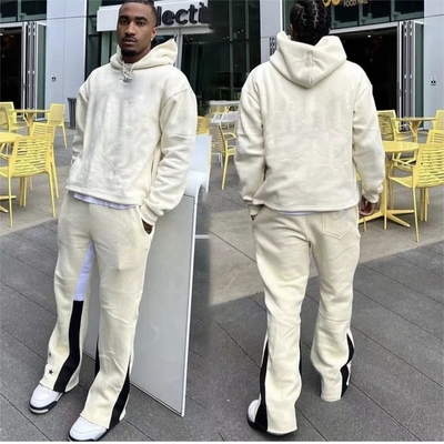 Αγορά Προσαρμοσμένο λογότυπο Κριμένο Sweatpants και Hoodie Suit Plus Size Acid Wash Flared Sweatpants online manufacture