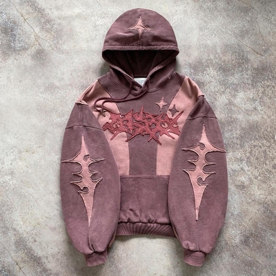 Αγορά Άνδρες/Γυναίκες/Unisex Custom Vintage Acid Washed Two Color Block Stitching Oversized Boxy Hoodie online manufacture