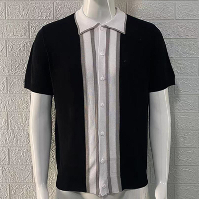 Αγορά 2023 καλοκαίρι ανδρών Slim βραχυφόρα Lapel χρώμα POLO πουλόβερ με εξατομικευμένο τύπο ύφασμα online manufacture
