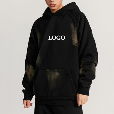 Αγορά Σκληρό Γύψο Βαμβακερό Hoodie Βίντεζ Ξανθιά Ξεθωριασμένο Πλυμένο Ξεσκισμένο Σχεδιασμό για Άνδρες Κανονικά μανίκια online manufacture
