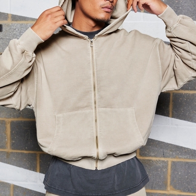 Αγορά Ανίχνευση βελόνων Custom Streetwear Κούρεμα Hoodie για άνδρες σε βαρύ βαμβακερό υλικό online manufacture