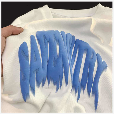 Αγορά Προσαρμοσμένο λογότυπο 3D Foam Puff Print Graphic T-Shirt σε βαμβάκι Supima για αντρικά ρούχα δρόμου online manufacture