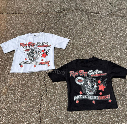 Αγορά 1000 Custom Cotton Round Neck Hip Hop Graphic T-Shirt Y2k 3d εκτύπωση οξύ πλύση υπερμεγέθους βαρέος κόψιμο κουτί T-Shirt άνδρες online manufacture