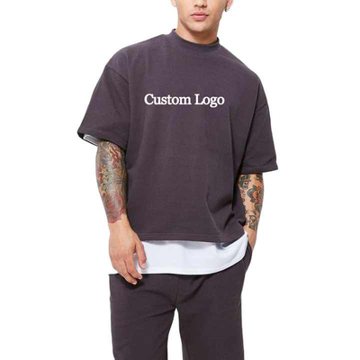 Αγορά Άνδρες 100% βαμβάκι Boxy Fit κενό μπλουζάκι Custom Tee Logo Streetwear Υπερμεγέθη ρούχα S-5XL online manufacture