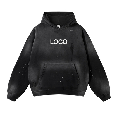 Αγορά Πολυεστέρα / βαμβάκι Custom Design ανδρικά oversized vintage πλυμένο πουλόβερ με κουκούλα online manufacture