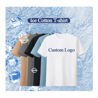 Αγορά Cool Feeling Δύο πλευρές Ice Silk Cotton T-shirt για γυναίκες Άνδρες 6xl 5xl κενά t-shirts online manufacture