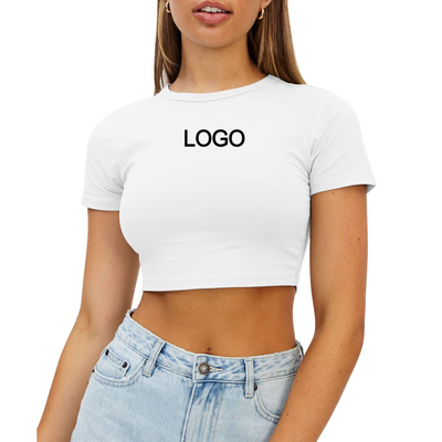 Αγορά Προσαρμοσμένα Slim Fit Τρέντυ T-Shirt με σύντομο μανίκι για έφηβες και γυναίκες High Street online manufacture