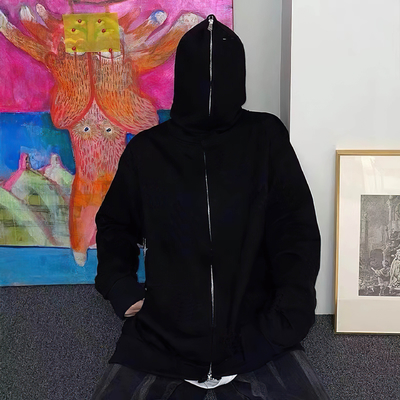 Αγορά Προσαρμοσμένο ανδρικό Hoodie με πλήρες πρόσωπο Zip Neck σε M-3XL ή Προσαρμοσμένο μέγεθος με γαλλικό ύφασμα Terry online manufacture