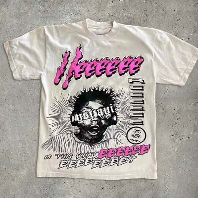 Αγορά Τυποποίηση Custom Logo T-shirts 220gm Cotton T-shirts Heavyweight Oversized Screen Printed Crew Neck Tshirts Άνδρες online manufacture