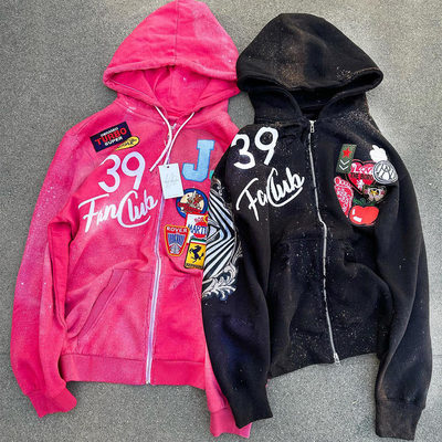 Αγορά 100% βαμβακερό γαλλικό τέρυ Custom Hoodie με βαρύ βάρος 500 γραμμάρια και εκτύπωση με οθόνη online manufacture