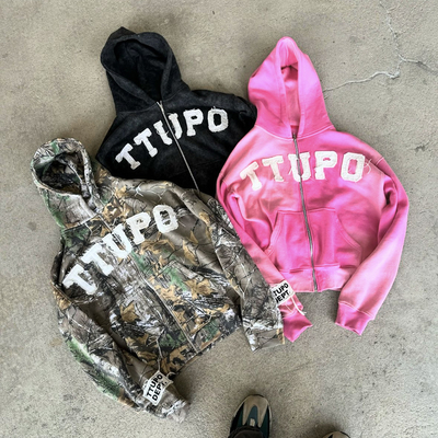 Αγορά Ανδρικά Custom Zip Up Hoodie σε Vintage στυλ με Camo Distressed κεντήματα online manufacture