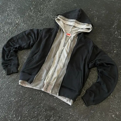 Αγορά Κατασκευαστής Τυπική Γαλλική Terry Cotton Boxy Unisex Stone Wash Hoodies Heavyweight Double Triple Layer Zip Up Blank Hoodie Άνδρες online manufacture