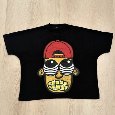 Αγορά Προσαρμοσμένο T-Shirt με ψεύτικο λαιμό Λογότυπο T-Shirt με κόψιμο και ράψιμο T-Shirt υπερμεγέθους T-Shirt 300 Gsm T-Shirt ανδρών με κούρεμα Τυπωμένα ρούχα δρόμου online manufacture