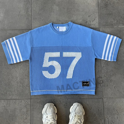 Αγορά Πολιτικό ρούχο Custom T-Shirt Υψηλής ποιότητας κεντήματα μικρού μανίκου κουτί κόψιμο βαμβακερού πλέγματος πλεκτό τζέρσε T-shirt online manufacture