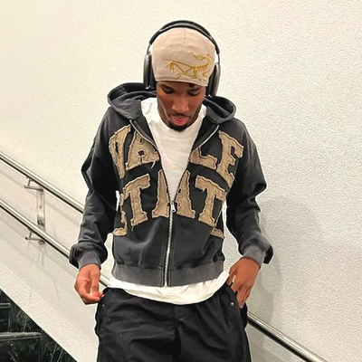 Σπασμένο βαμβάκι κόψιμο και ράψιμο Zipper Vintage Patch Embroidery Cropped Acid Wash Zip Up Hoodie Καλυμμένο κολάρο