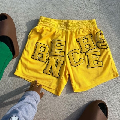 Προσαρμοσμένες ετικέτες αναπνευστικές Fit Casual Print Jogger Sports Gym Running Basketball Mesh Shorts για άνδρες