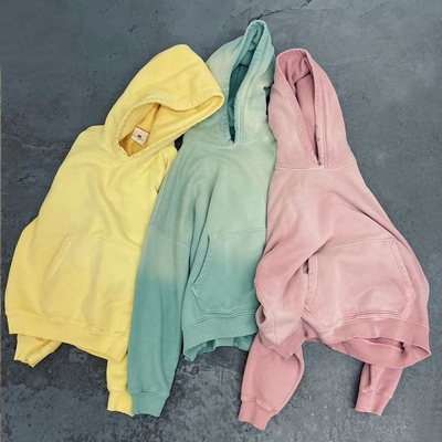 Βιντέιζ αλκοολούχο πουλόβερ με κουκούλα 480 γραμμάρια γαλλικό βαμβάκι Terry για άνδρες