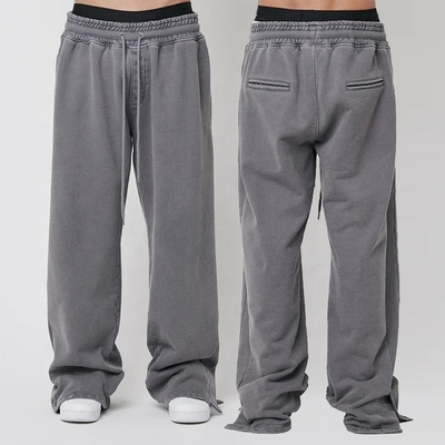 Άνδρες 2024 Άνοιξη Καλοκαίρι Wide Leg Sweatpants με Custom Logo και βαρέος ύφασμα