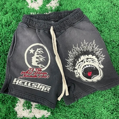 Βιντέιζ ήλιου με φθαρμένο πλύσιμο με οξύ Custom French Terry Sweat Shorts με κλείσιμο με σύρματα