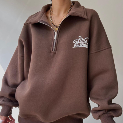 Γυναίκες Μεγάλο μέγεθος φούσχα φερμουάρ Hoodie Γιόγκα Top Hoodie Sweatshirts Casual Cozy Style