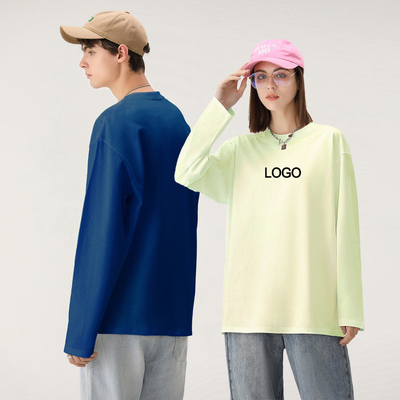 250gm oversized full sleeve t shirt ανδρών βαμβάκι θερμικό full long sleeve unisex κενό