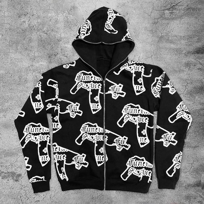 Πολυχρωματικό Custom Face ανδρών Full Zip Up Hoodie Βαμβακερό Γαλλικό Terry Blanks Όλο Πάνω Εκτύπωση