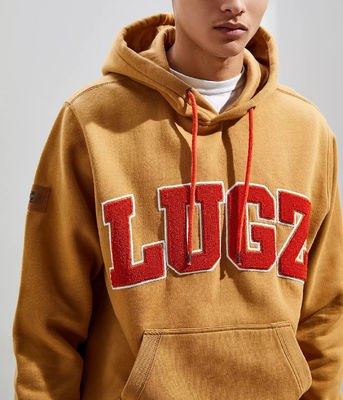 Ανδρικά Hoodie γαλλική Terry Towel Chenille κεντήματα υπερμεγέθους οξύ μπλουζάκι πλύσης