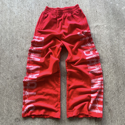 Άνδρες Sweat Pants Jogger Custom Side Printed Logo βαρύ βαμβακερό σάκο